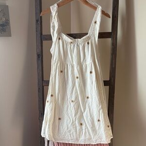 Wild Fable White Top with Yellow Floral Detail